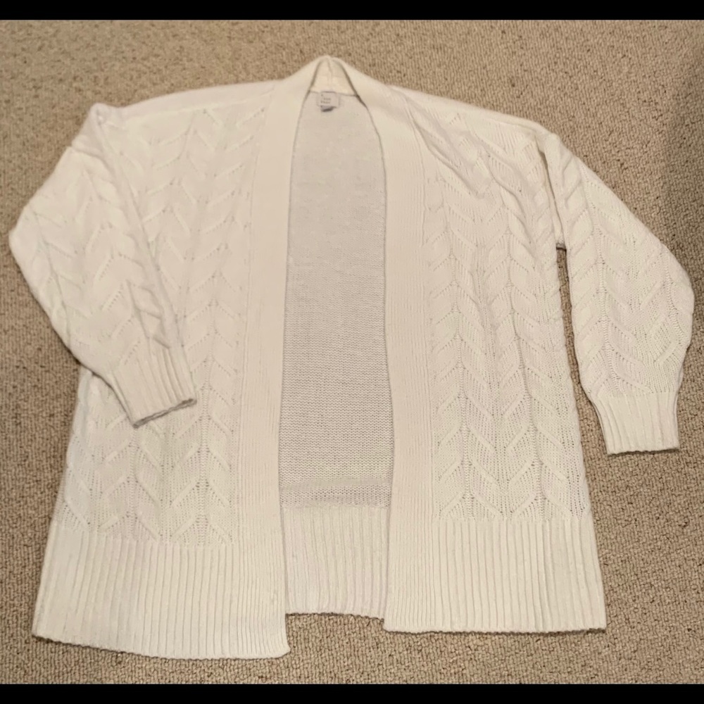 Cream/Off White Cabled Cardigan